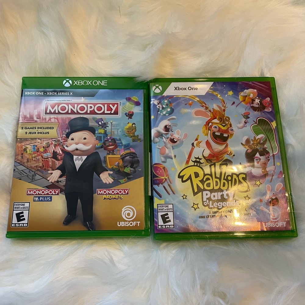 Bundle of 2 Xbox Games - Monopoly and Rabbids Party of Legends for Xbox One